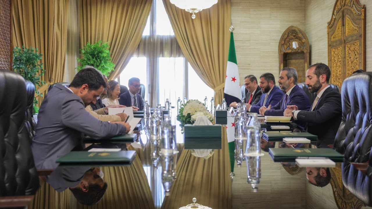 استقبل وزير الخارجية والمغتربين السيد أسعد حسن الشيباني، المدير العام للوكالة الدولية للطاقة الذرية السيد رافائيل ماريانو غروسي