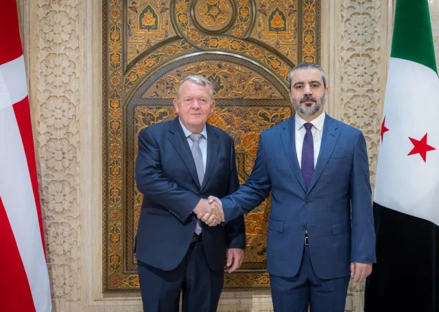 استقبل وزير الخارجية والمغتربين السيد أسعد حسن الشيباني في العاصمة دمشق وزير خارجية مملكة الدنمارك السيد لارس لوكه راسموسن