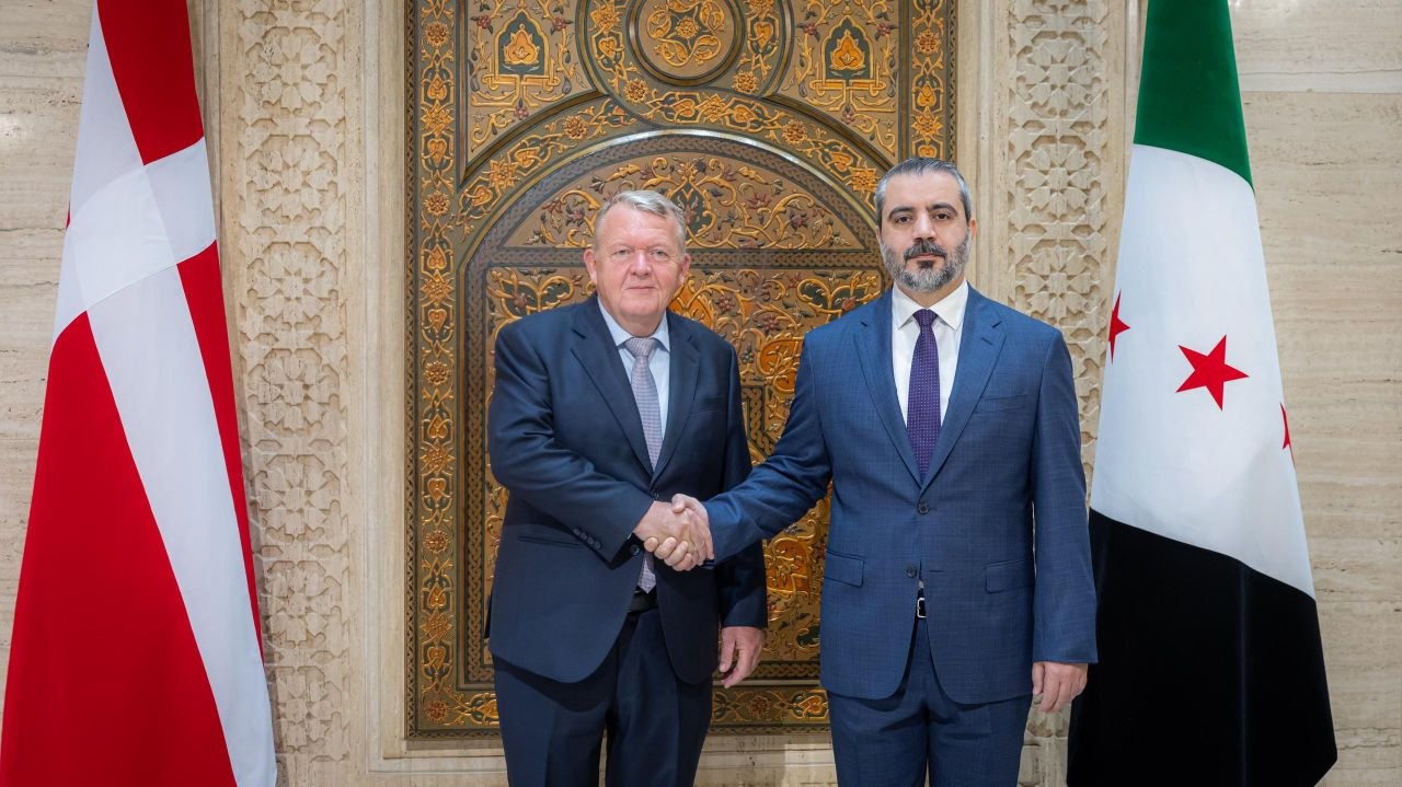استقبل وزير الخارجية والمغتربين السيد أسعد حسن الشيباني في العاصمة دمشق وزير خارجية مملكة الدنمارك السيد لارس لوكه راسموسن