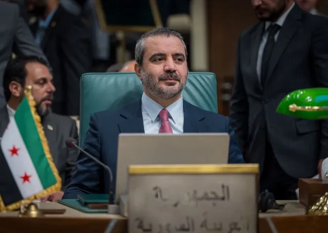 وزير الخارجية والمغتربين السيد أسعد حسن الشيباني يشارك في اجتماع وزراء الخارجية العرب ضمن أعمال الدورة الـ166 لمجلس جامعة الدول العربية على المستوى الوزاري، المنعقد في القاهرة