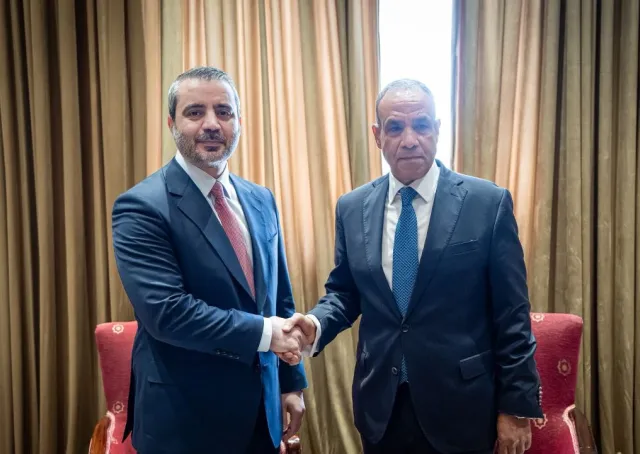 التقى وزير الخارجية والمغتربين السيد أسعد حسن الشيباني وزير خارجية جمهورية مصر العربية الشقيقة الدكتور بدر عبد العاطي