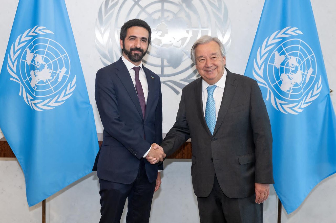 His Excellency Ambassador Ibrahim Olabi, Permanent Representative of the Syrian Arab Republic to the United Nations, Presents His Credentials to the Secretary-General of the United Nations, Mr. António Guterres
