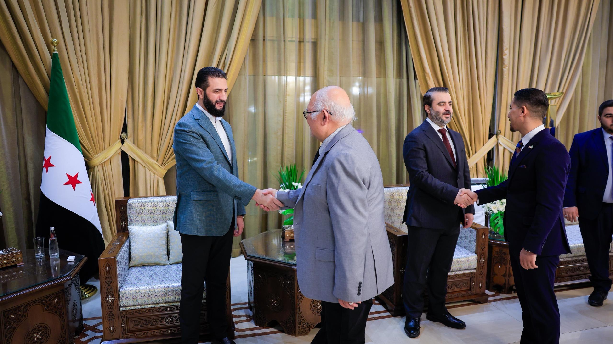 His Excellency the President of the Republic, Mr. Ahmed Al-Shara, Receives in Damascus, a Delegation from the Syrian American Council