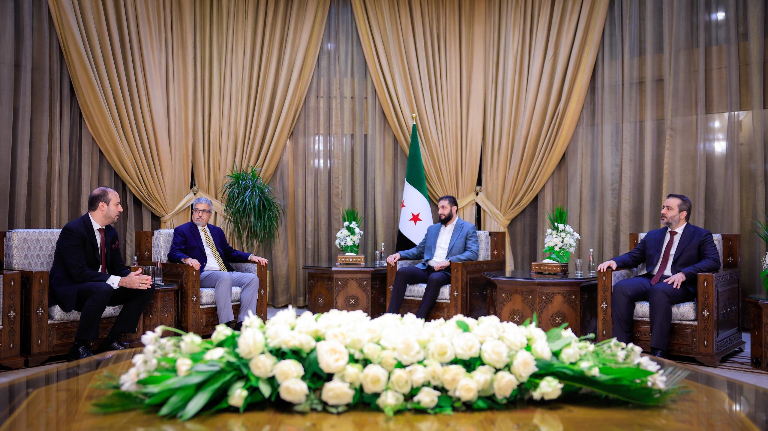 His Excellency the President of the Republic, Mr. Ahmed Al-Shara, Receives in Damascus, a Delegation from the Syrian American Council