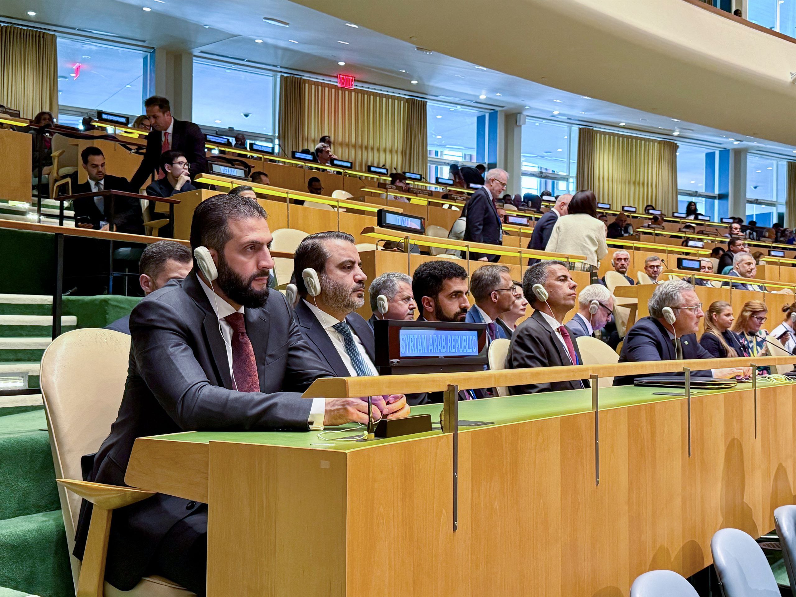 President Al-Sharaa Participates in Two-State Solution Conference at UNGA