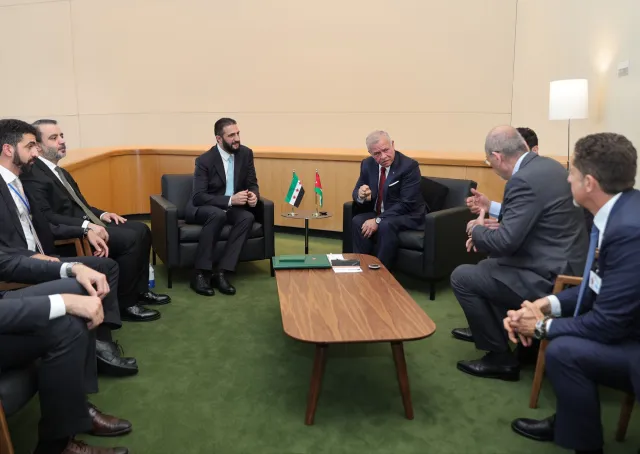 President Al-Sharaa Meets King Abdullah II on the Sidelines of the UNGA Session in New York