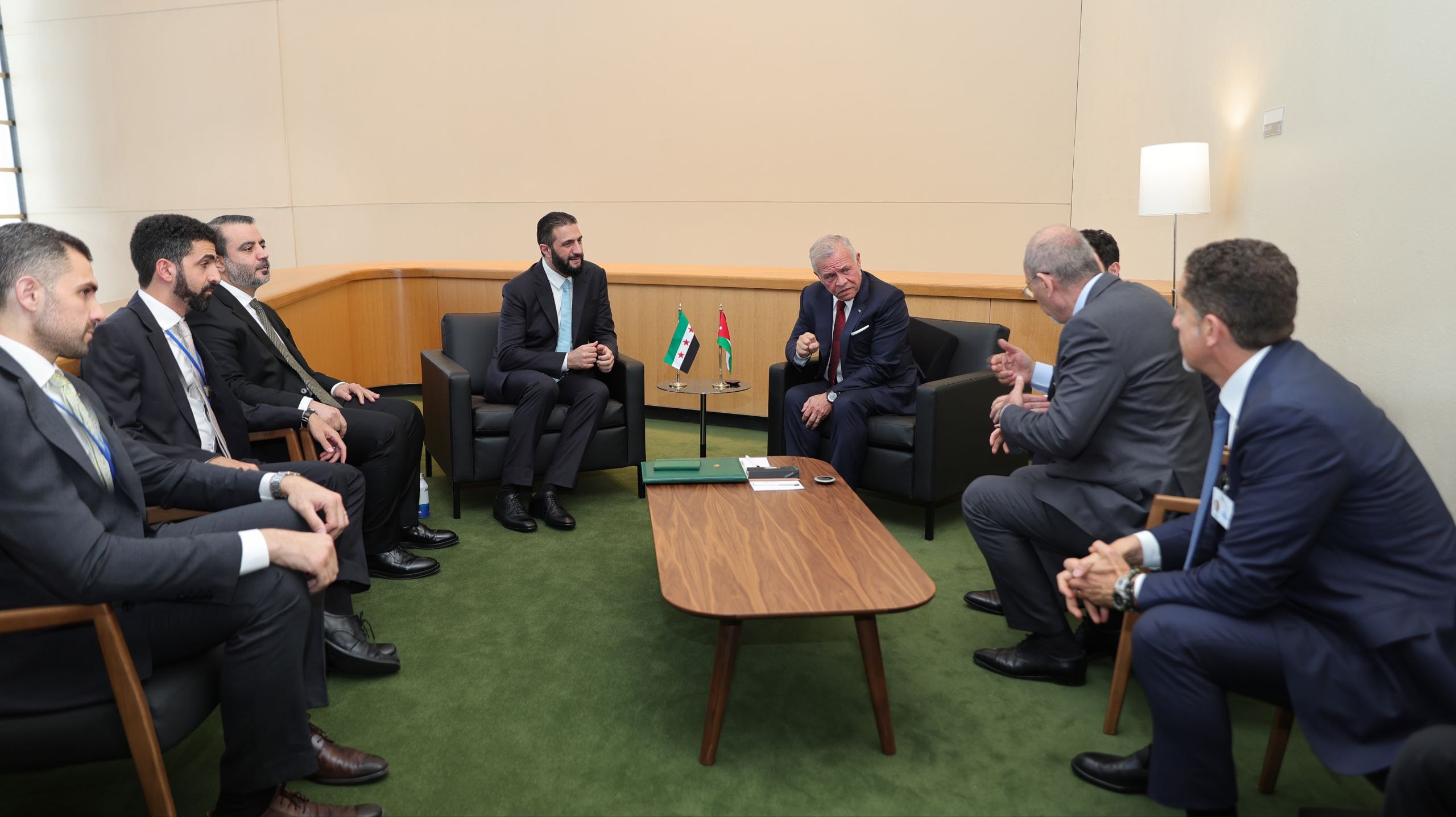 President Al-Sharaa Meets King Abdullah II on the Sidelines of the UNGA Session in New York