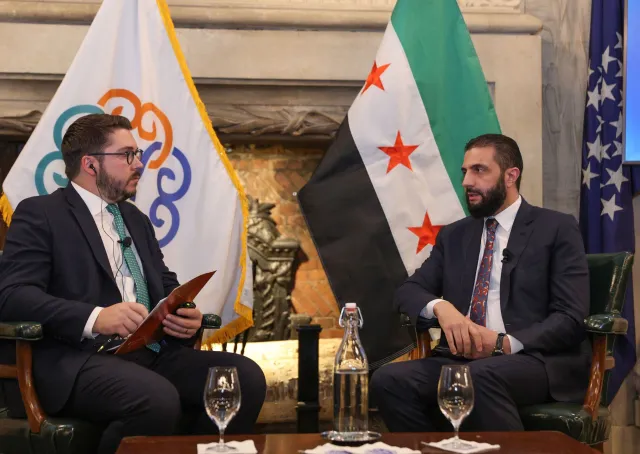 President Al-Sharaa Holds Talks with Charles Lister of the Middle East Institute  
