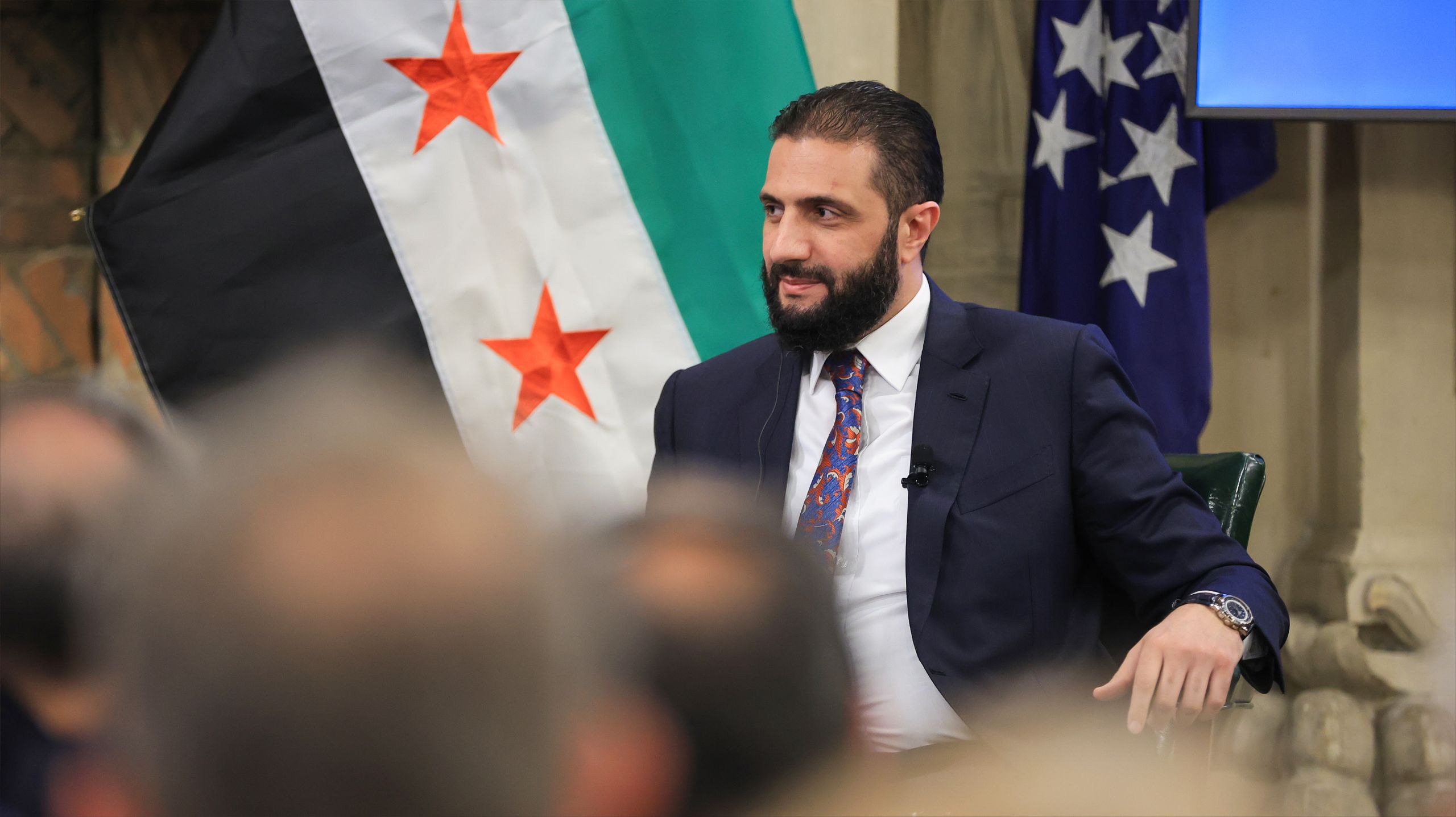 President Al-Sharaa Holds Talks with Charles Lister of the Middle East Institute  