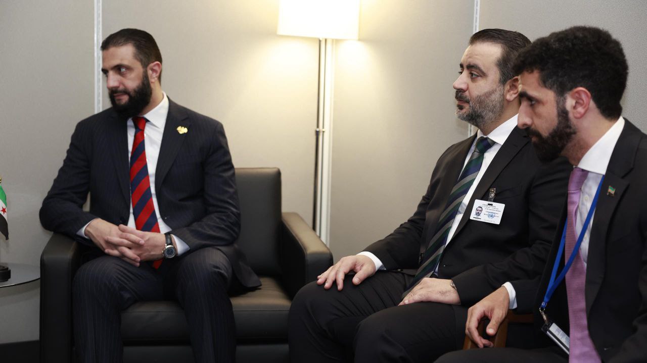 President Al-Sharaa Meets Greek Prime Minister Kyriakos Mitsotakis on the Sidelines of UNGA 80
