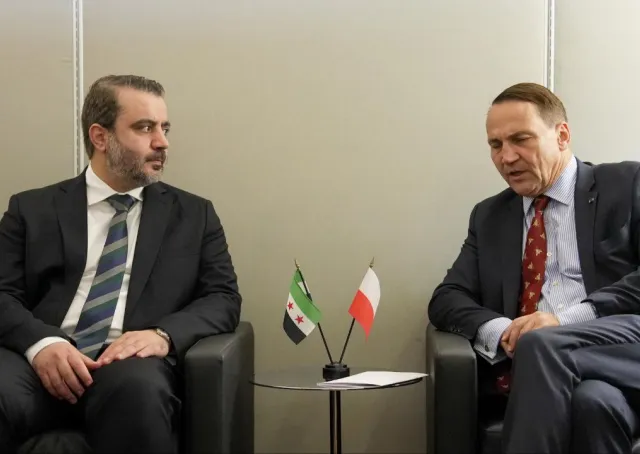 Syrian Foreign Minister Al-Shaibani Meets Polish Foreign Minister Sikorski at UNGA 80