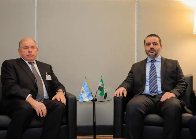 Syrian Foreign Minister Al-Shaibani Meets Argentine Foreign Minister Werthein at UNGA 80