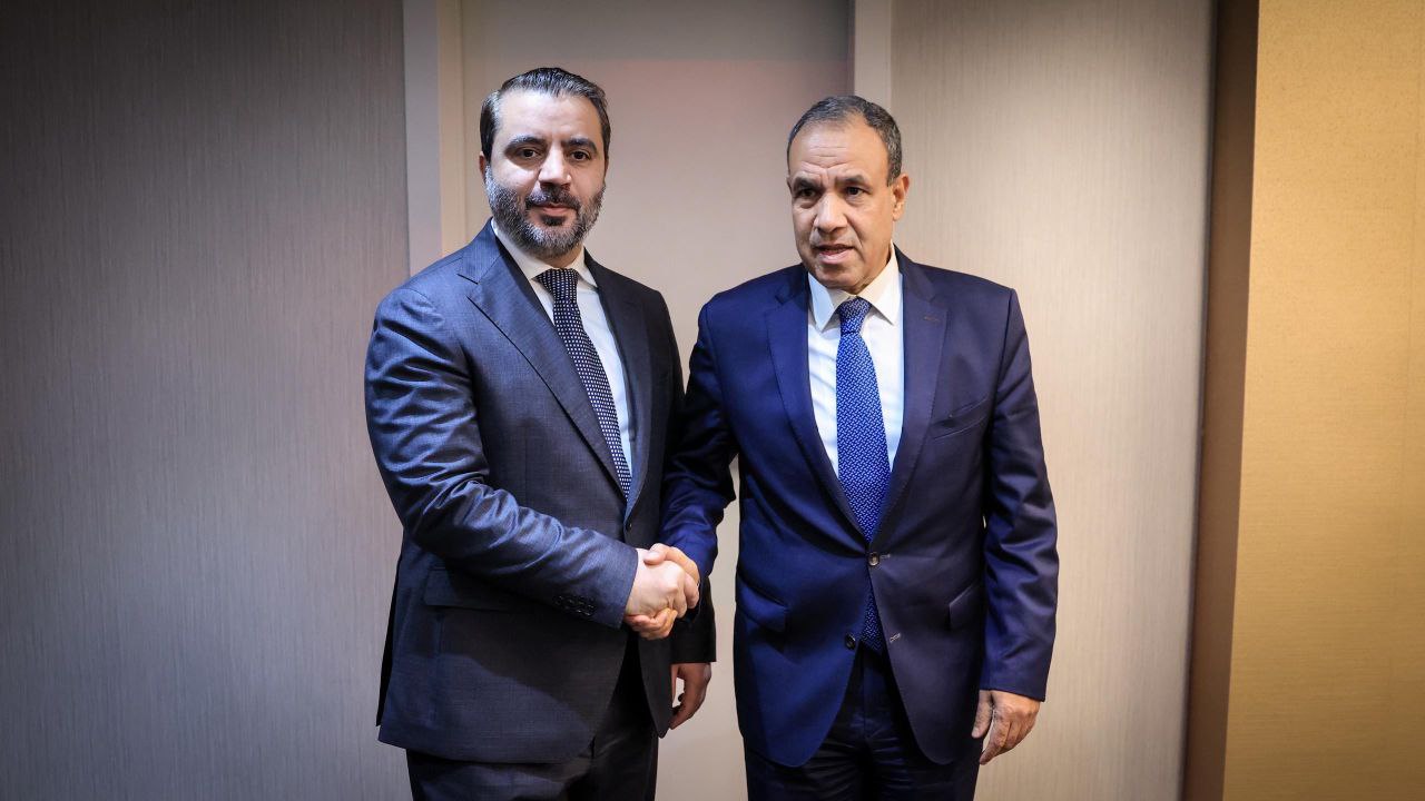 التقى وزير الخارجية والمغتربين السيد أسعد حسن الشيباني نظيره المصري السيد بدر عبد العاطي