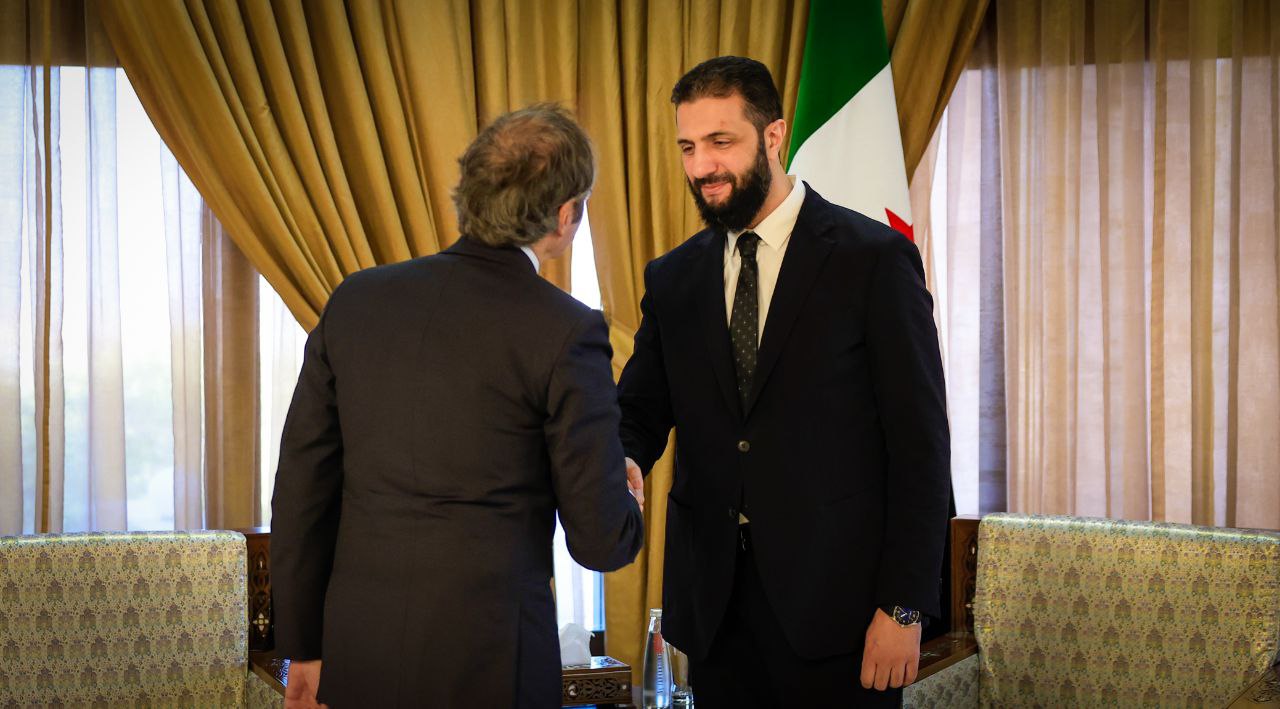 President Al-Sharaa Meets IAEA Director General Rafael Mariano Grossi in Damascus