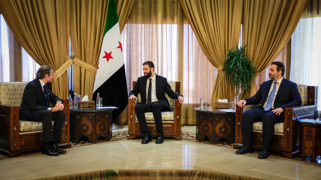 President Al-Sharaa Meets IAEA Director General Rafael Mariano Grossi in Damascus