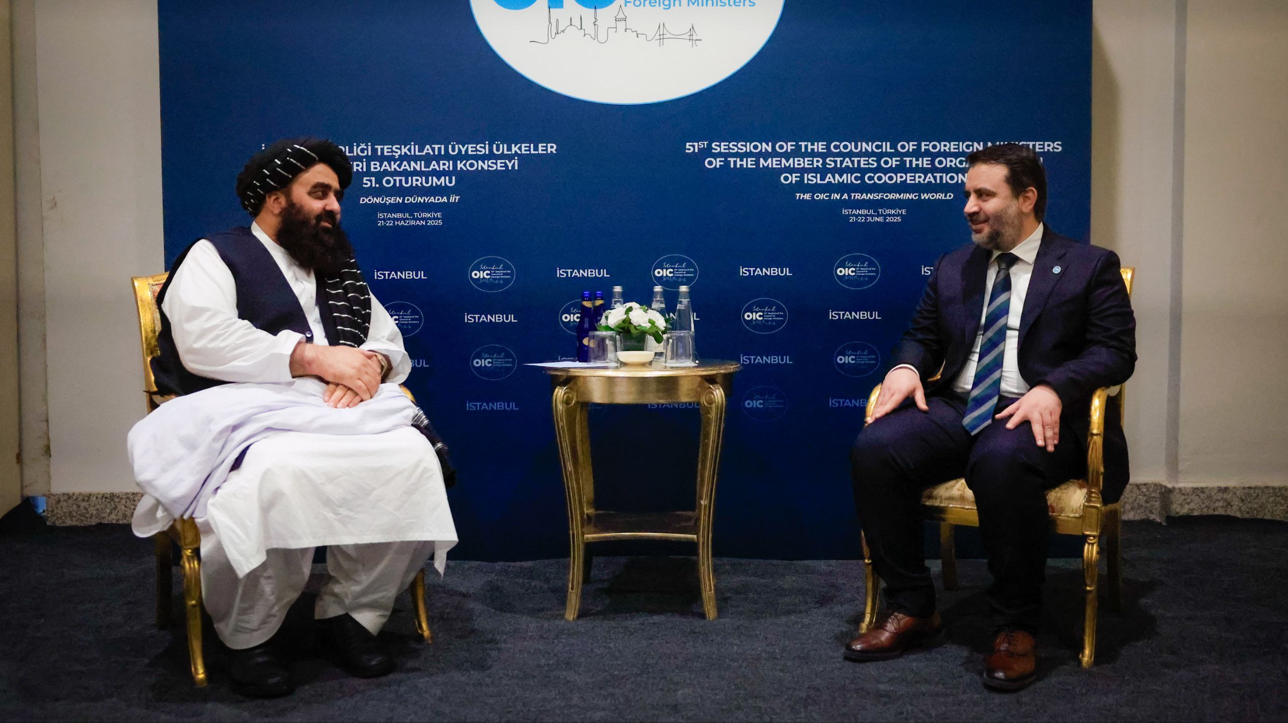 Foreign Minister Asaad Hassan Al-Shaibani Meets with The Foreign Minister of The Islamic Emirate of Afghanistan