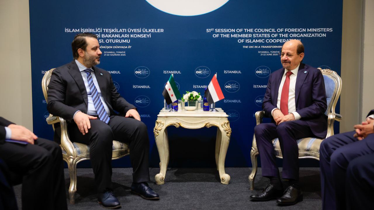 Foreign Minister Asaad Hassan Al-Shaibani Meets with His Yemeni Counterpart, Dr. Shaya Mohsen Al-Zindani
