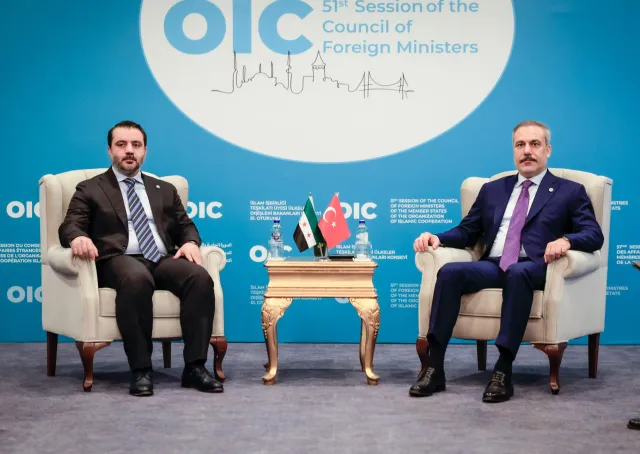 Foreign Minister Asaad Hassan Al-Shaibani Meets with His Turkish Counterpart, Hakan Fidan