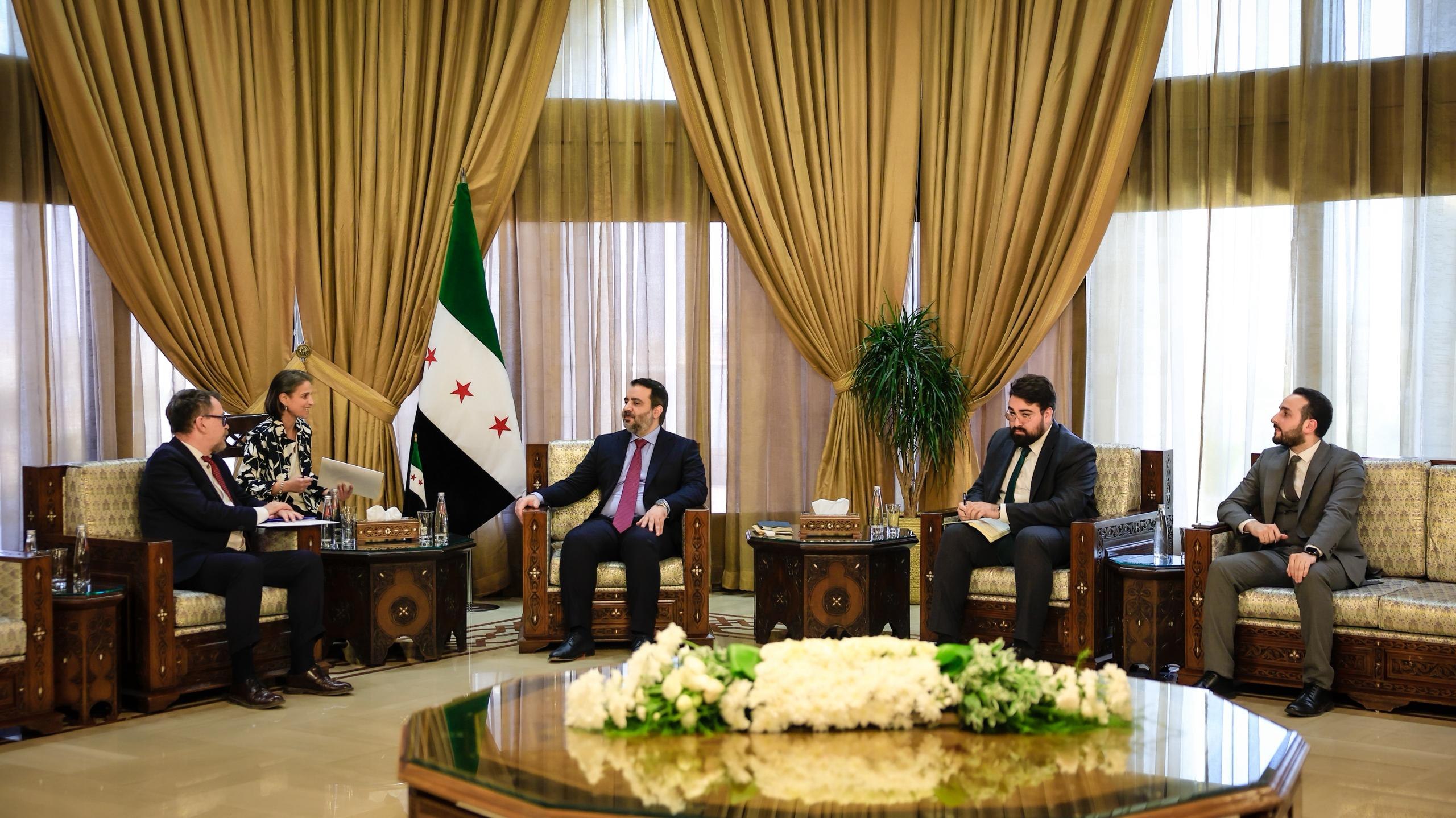Foreign Minister Asaad Hassan Al-Shaibani Meets in Damascus with The Italian Chargé d'Affaires, Stefano Ravagnan